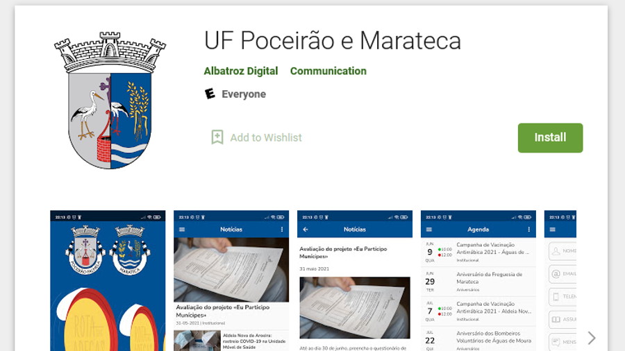 Nova versão da APP de Poceirão e Marateca já disponível para Android e iOS